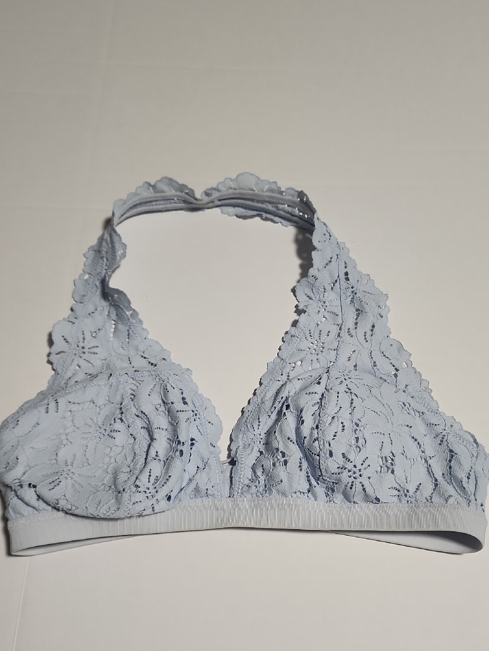 Aerie Lace Halter Bralette in Light Blue - Women's Intimates